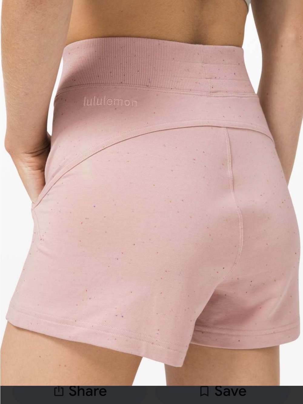 lululemon athletica Pink Speckled High-Rise Athletic Shorts (mink berry)
